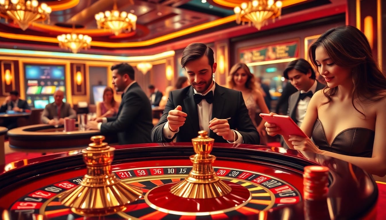 Experience high-stakes excitement at https://rr88k1.com/ with a vibrant casino atmosphere showcasing roulette and poker action.