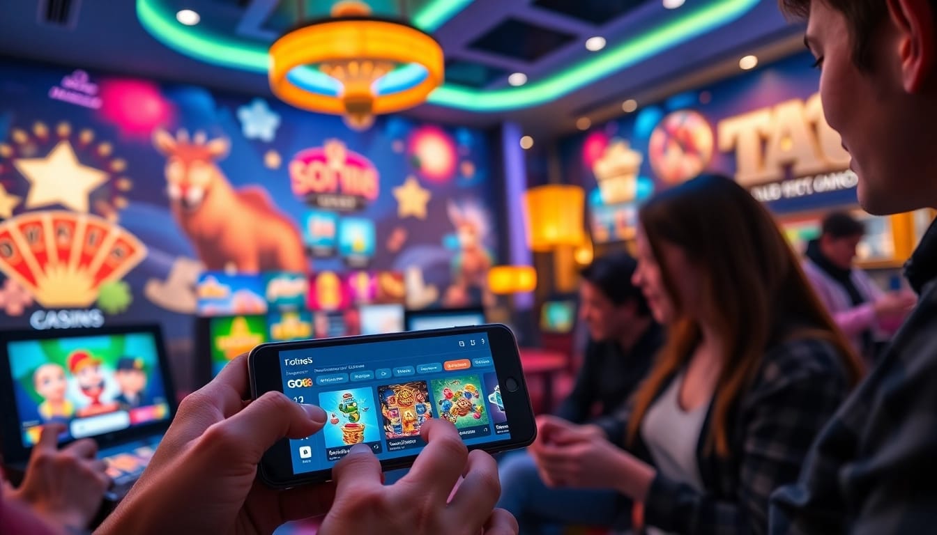 Players enjoying the GO88 gaming platform with vibrant digital interfaces and modern designs.