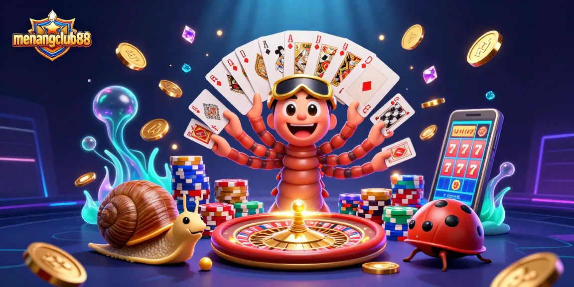 Experience the excitement of menangclub88 with vibrant 3D cartoon characters and dazzling casino elements.