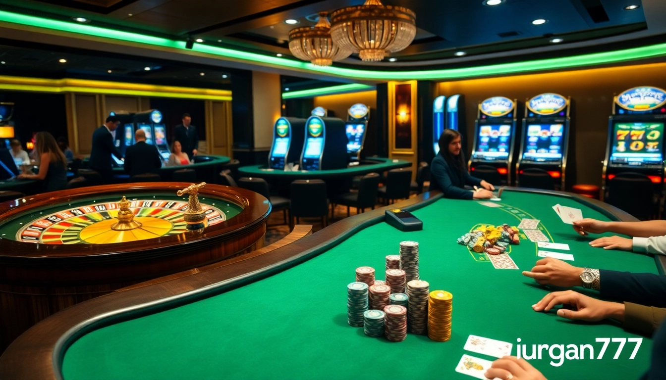 Experience the thrilling roulette action at juragan77's vibrant casino scene.