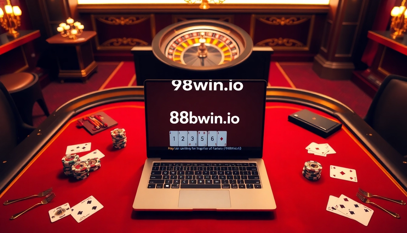 Experience the excitement at https://98win3h.io/ with luxurious casino visuals featuring poker tables and chips.