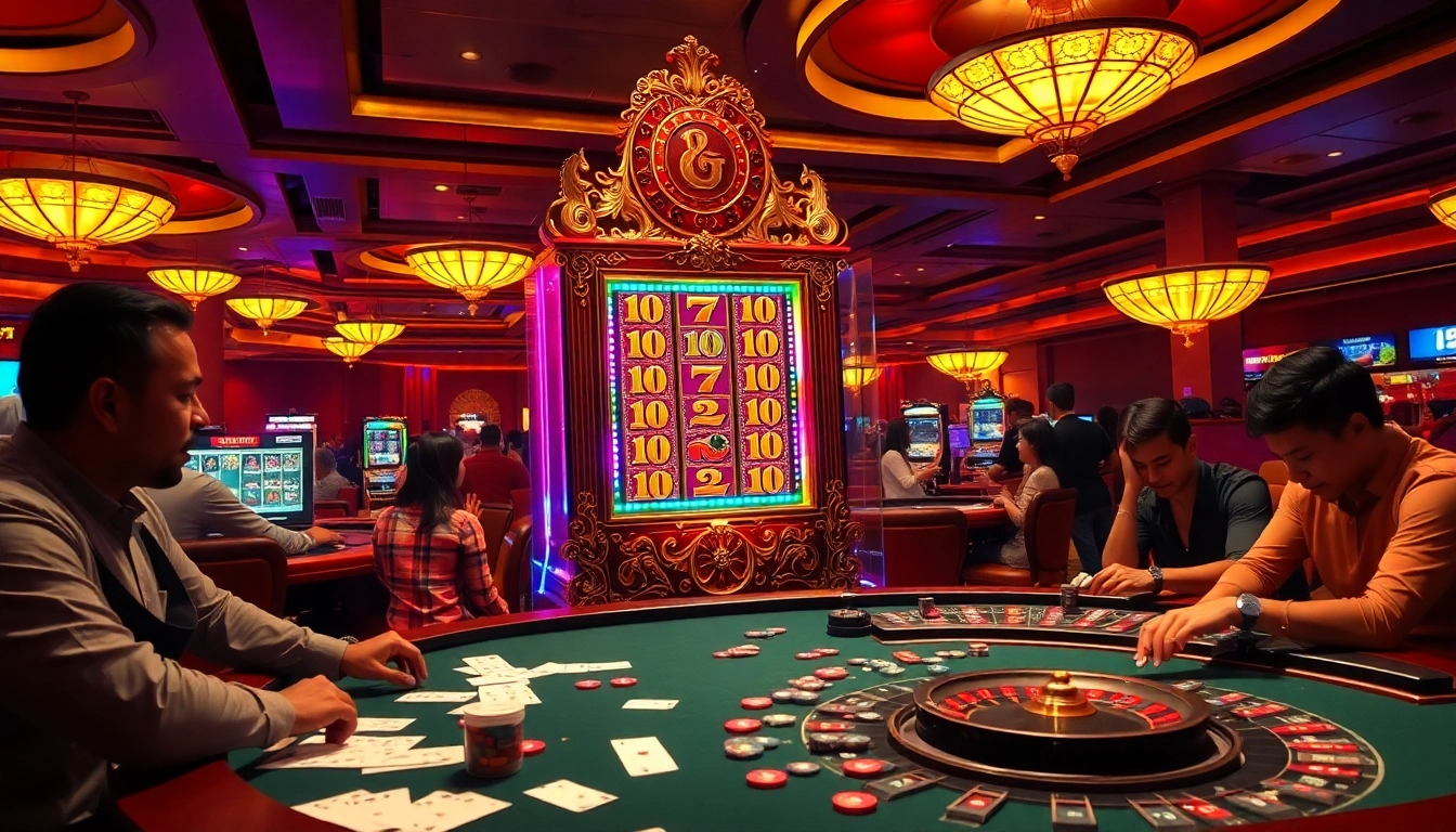 Experience the excitement of gates of gatot kaca super scatter with players at vibrant casino tables.