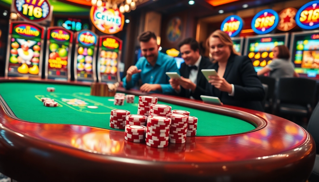 Engage with C168 poker excitement featuring vibrant tables, chips, and players enjoying the thrill.