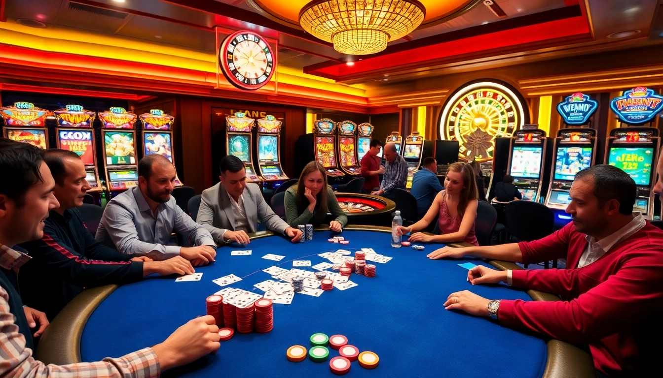 K88 poker table with vibrant gameplay, colorful chips, and spinning roulette wheel.