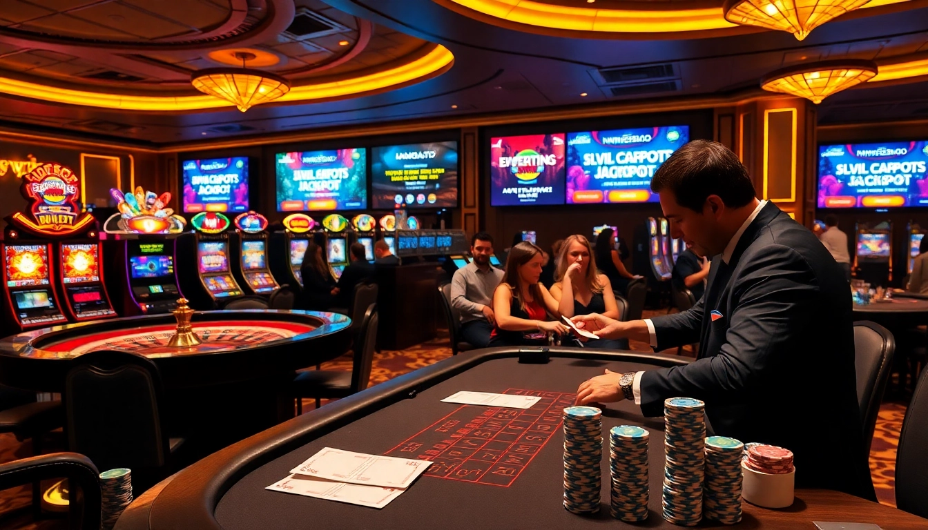 Exciting gameplay scene at a luxurious casino featuring promotions from https://nk88zz.bio/