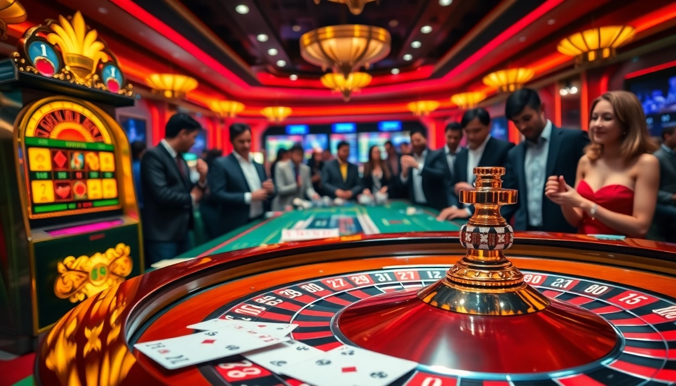 Experience excitement at RR88's casino with engaging roulette and colorful chips.