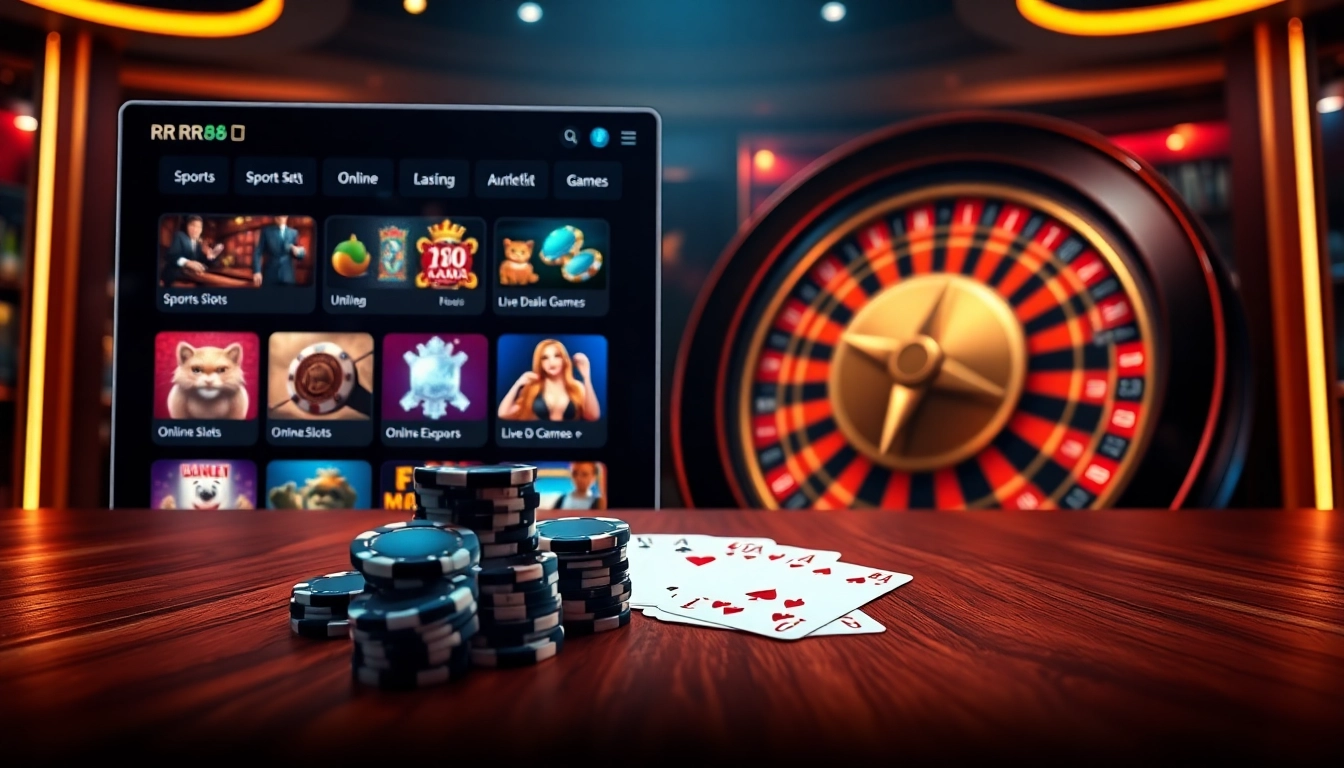 Experience the thrill of online gaming with RR88's captivating gambling interface.