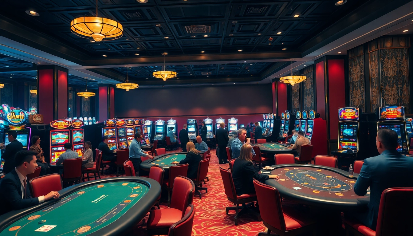 優塔娱乐城的豪華賭場環境展示，生動的賭博活動。