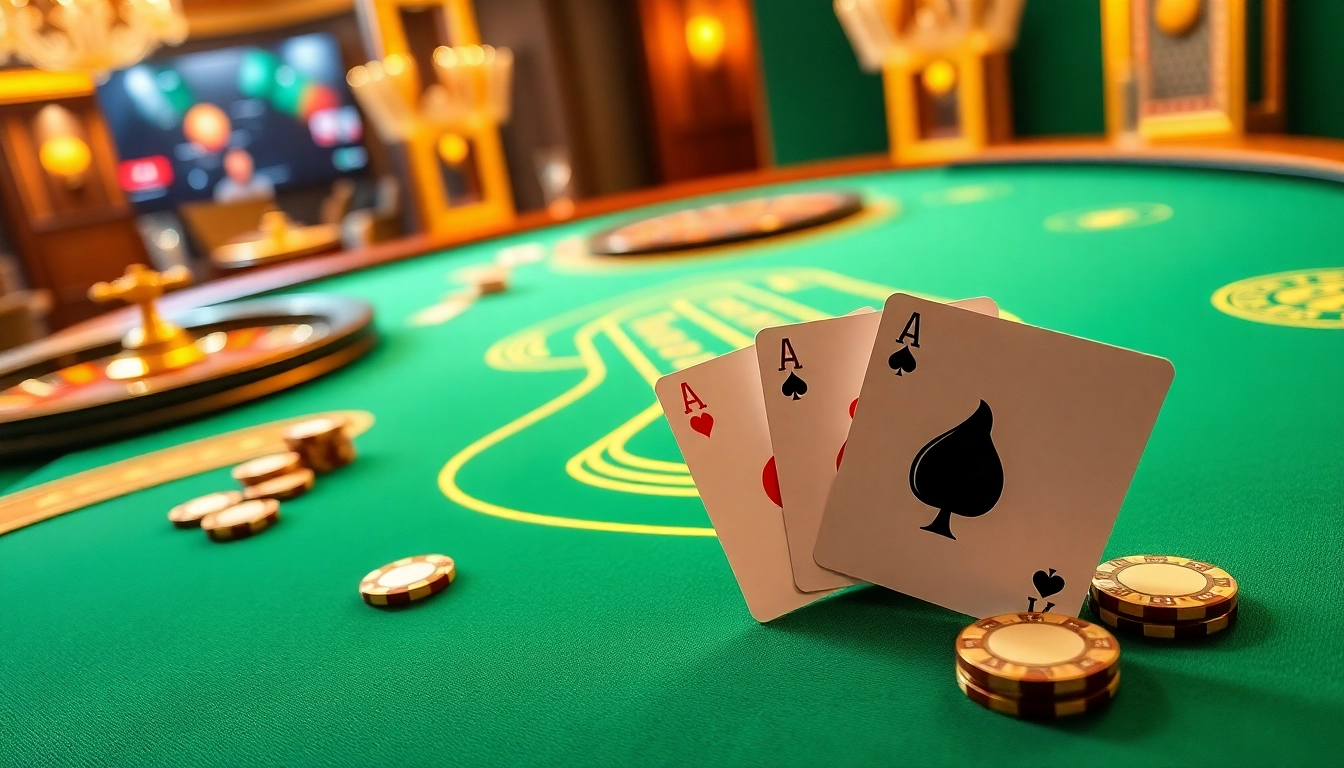 Experienced gamblers strategizing at the 98win blackjack table in a luxurious casino setting.