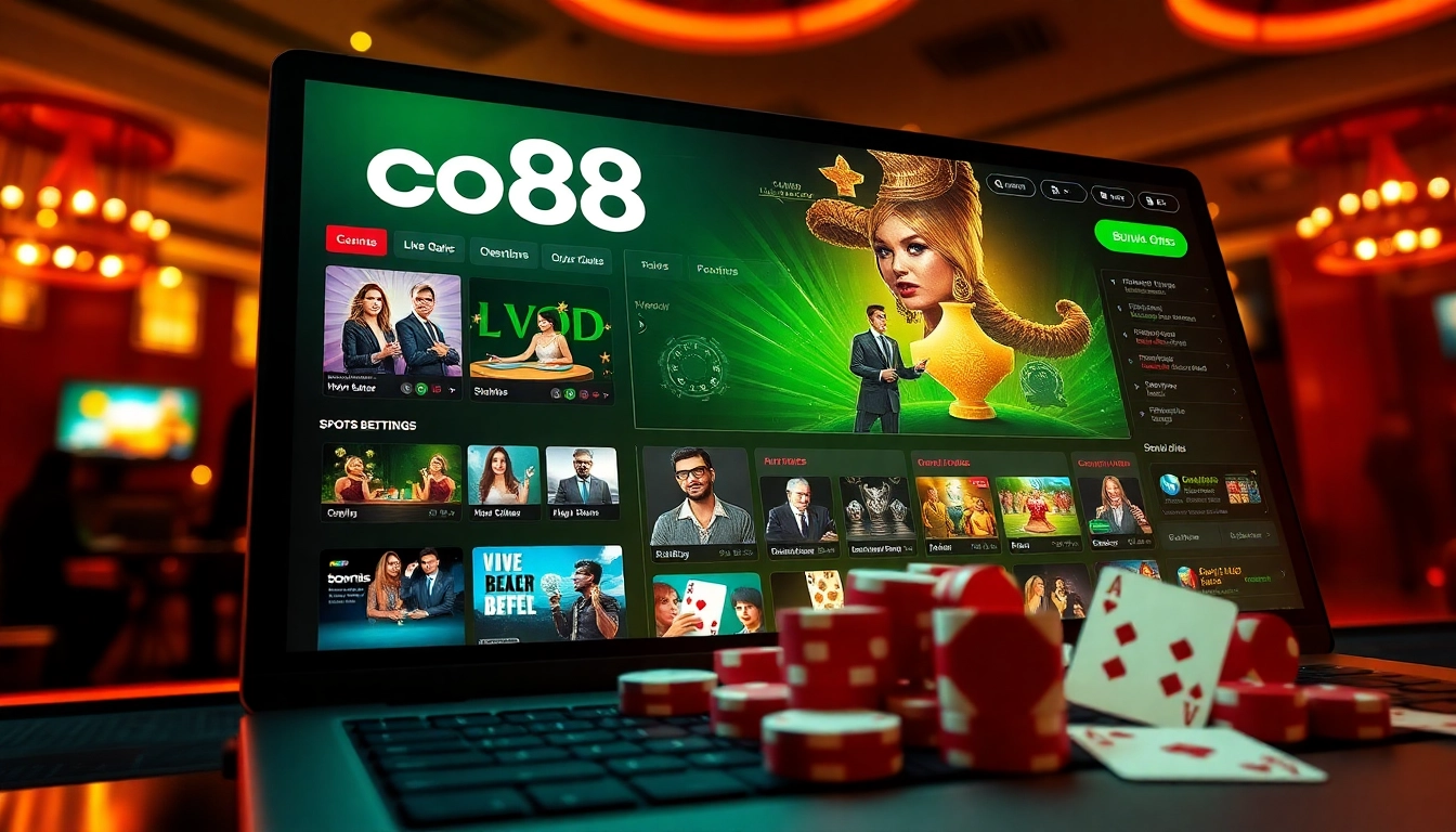 Co88 online casino interface showcasing exciting gaming options and promotions.