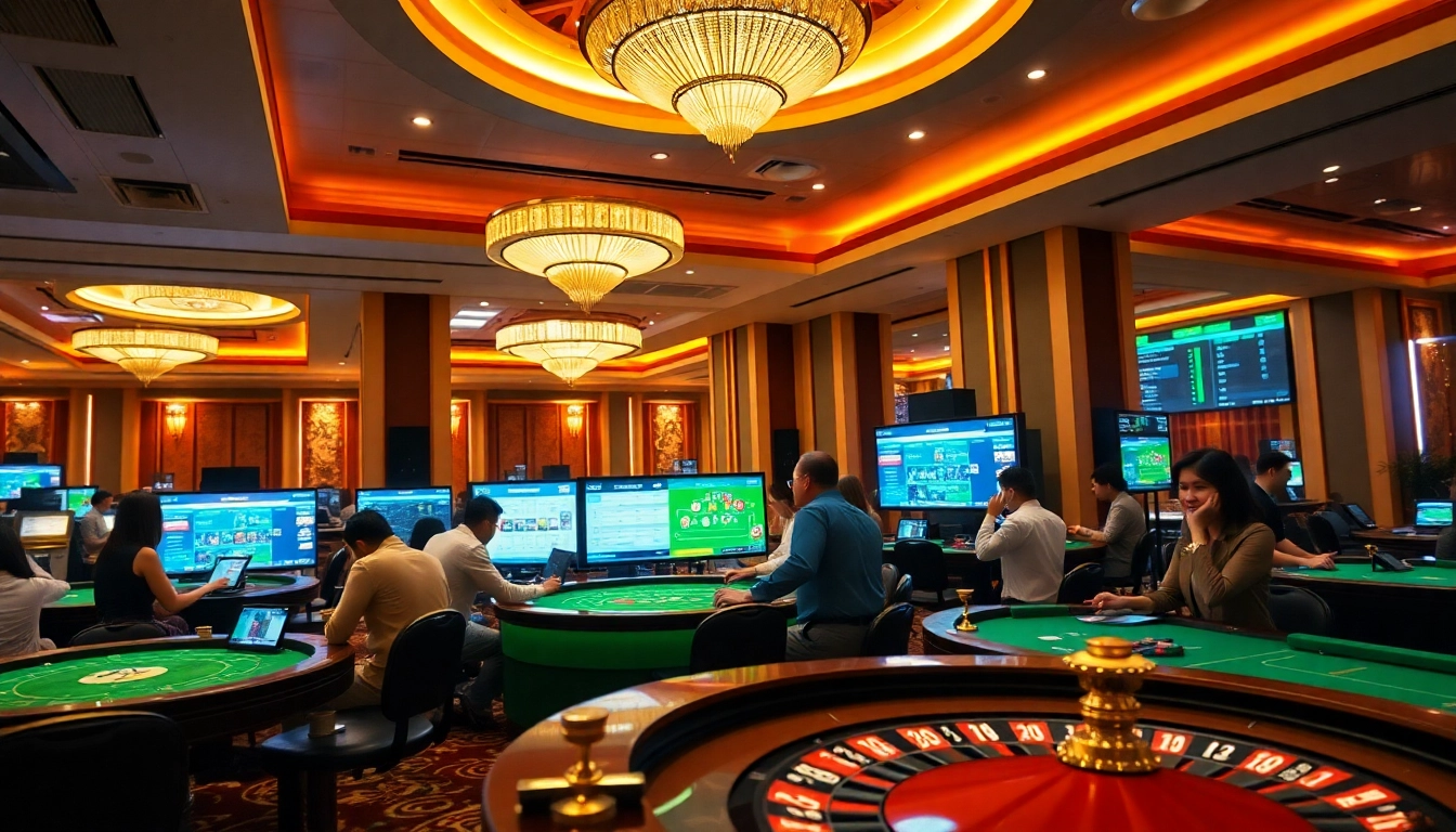 Exciting gaming experience in Lô đề trực tuyến at an elegant casino table.