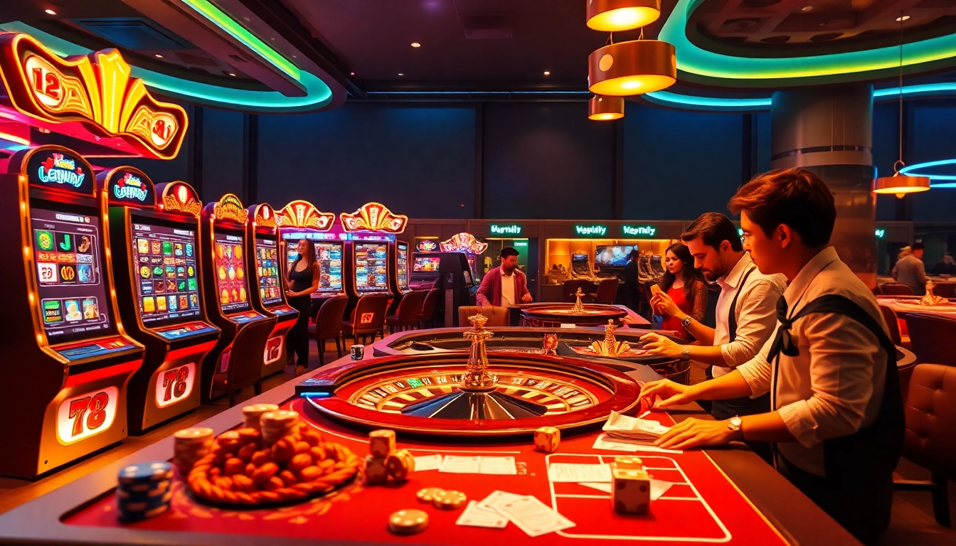 Players enjoy dynamic games on AMANAHTOTO's sleek online casino interface, featuring slot machines and roulette.
