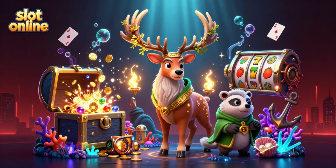 Spin the reels in this enchanting slot online scene filled with treasure and magic.